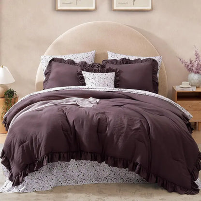 Ruffled Farmhouse Comforter Set – 7Pc