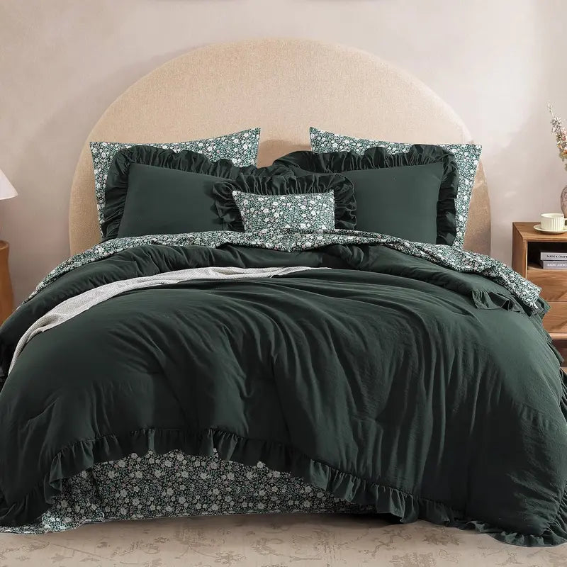 Ruffled Farmhouse Comforter Set – 7Pc