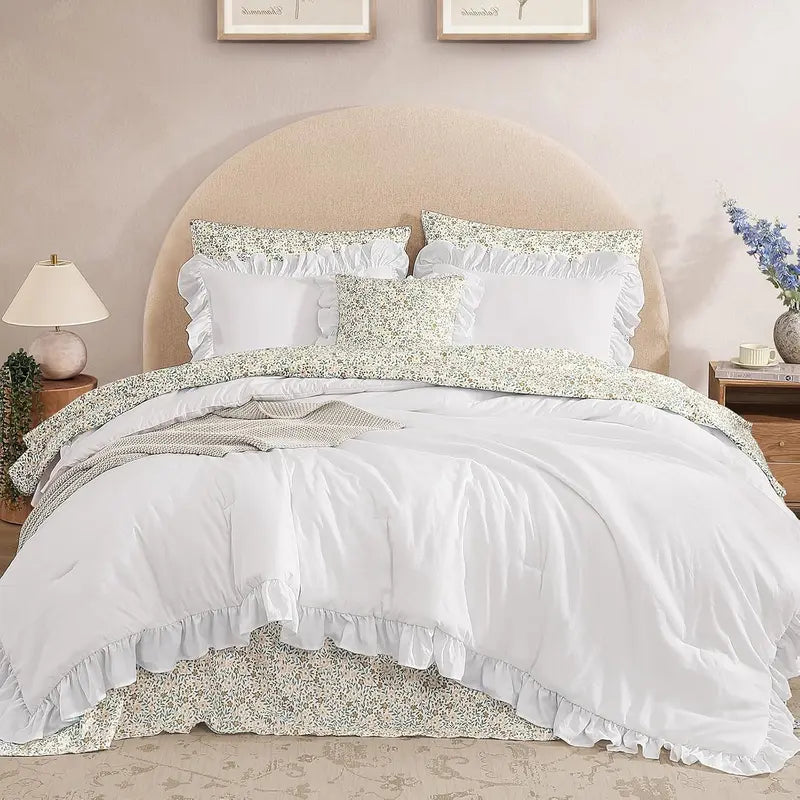 Ruffled Farmhouse Comforter Set – 7Pc