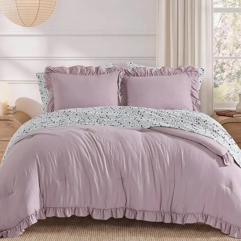 Ruffled Farmhouse Comforter Set – 7Pc
