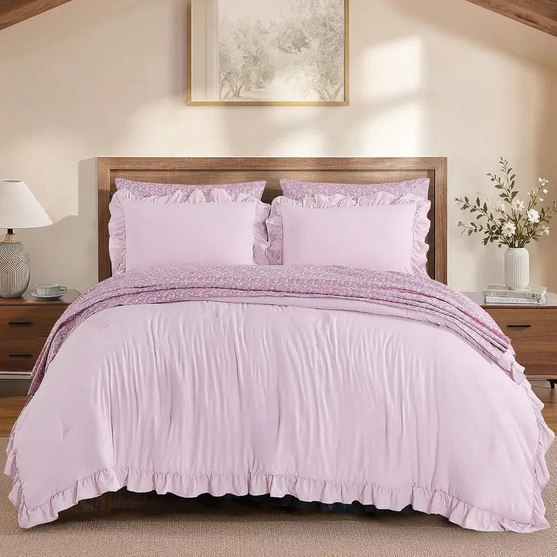 Ruffled Farmhouse Comforter Set – 7Pc