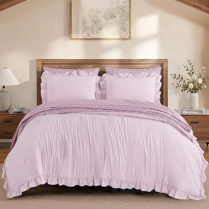 Ruffled Farmhouse Comforter Set – 7Pc