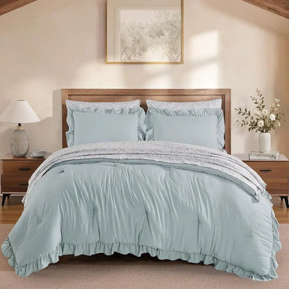 Ruffled Farmhouse Comforter Set – 7Pc