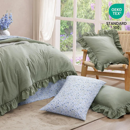 Ruffled Farmhouse Comforter Set – 7Pc