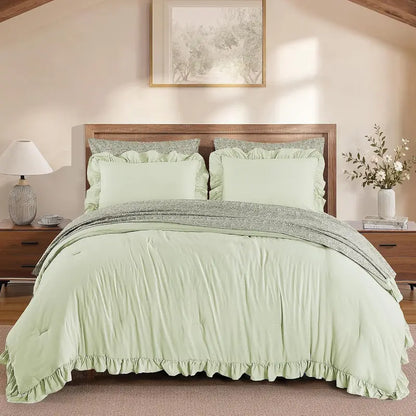Ruffled Farmhouse Comforter Set – 7Pc