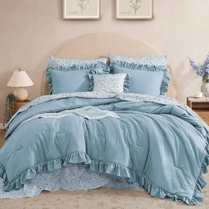 Ruffled Farmhouse Comforter Set – 7Pc