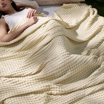 Bamboo Cotton Waffle Blanket