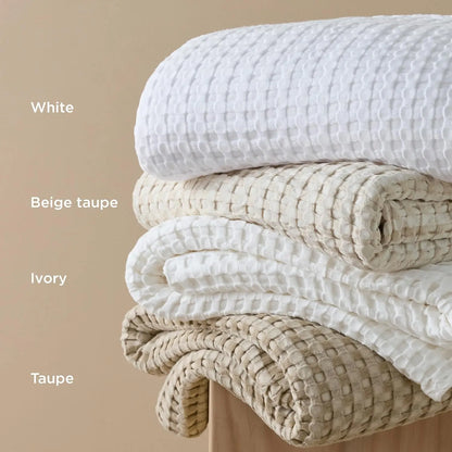 Bamboo Cotton Waffle Blanket