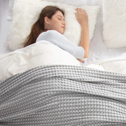 Bamboo Cotton Waffle Blanket