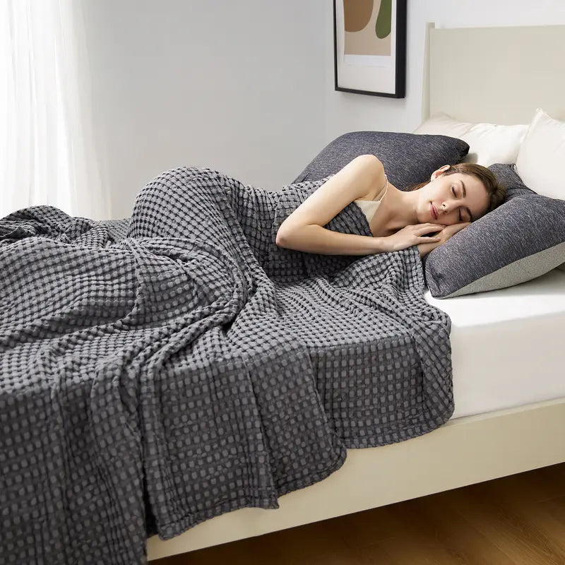 Bamboo Cotton Waffle Blanket