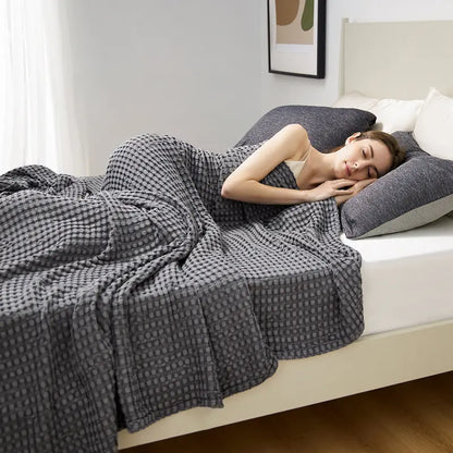Bamboo Cotton Waffle Blanket