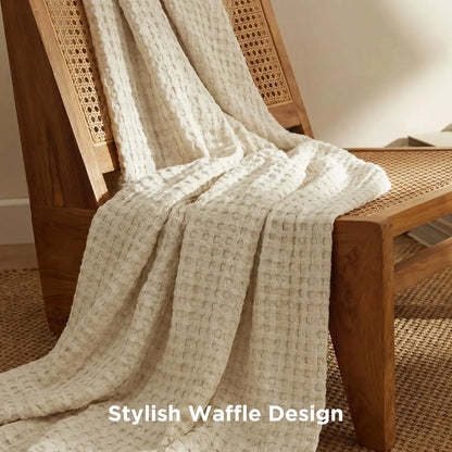 Bamboo Cotton Waffle Blanket