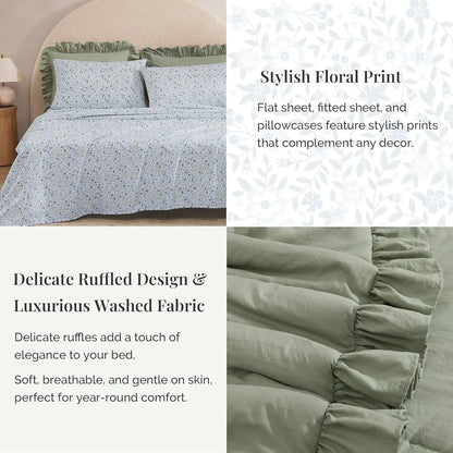 Ruffled Farmhouse Comforter Set – 7Pc