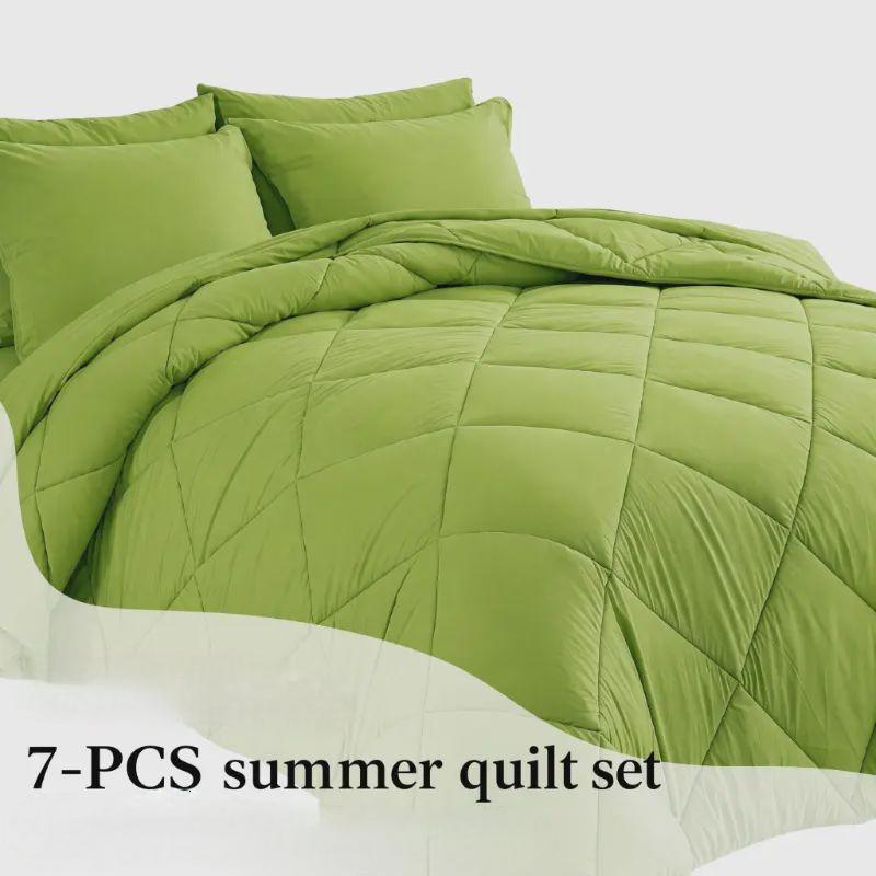 7-Piece Quilted Comforter Set Full/Queen/King
