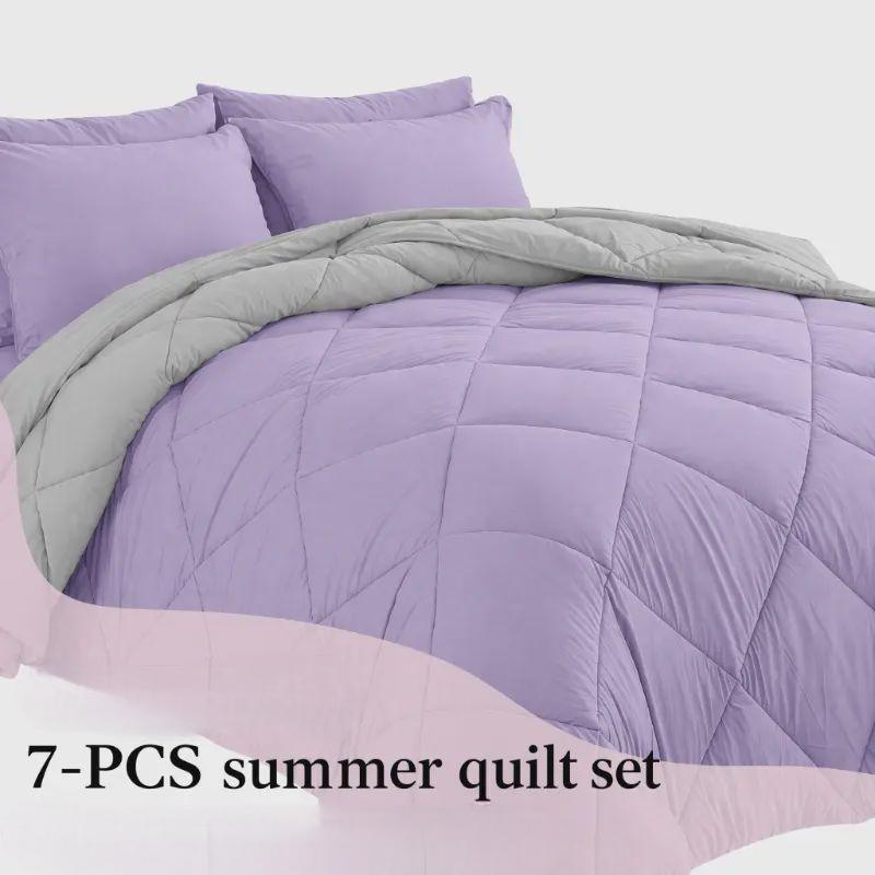 7-Piece Quilted Comforter Set Full/Queen/King