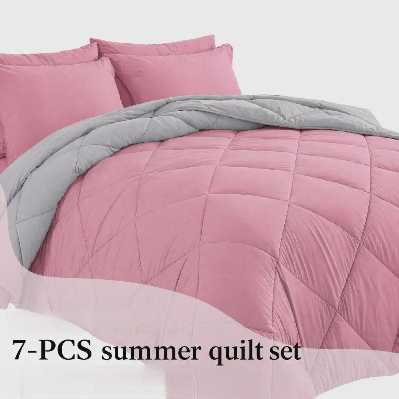 7-Piece Quilted Comforter Set Full/Queen/King