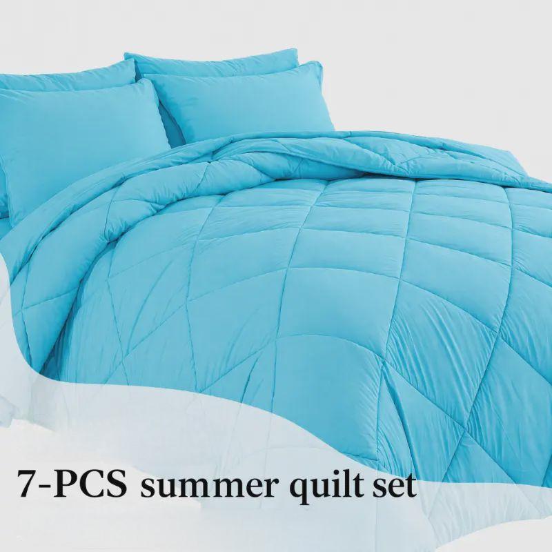 7-Piece Quilted Comforter Set Full/Queen/King